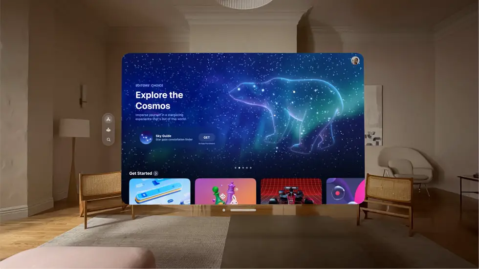 Apple Vision Pro high-resolution OLED display.