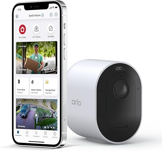 Arlo Pro 5 security camera monitoring home surroundings.