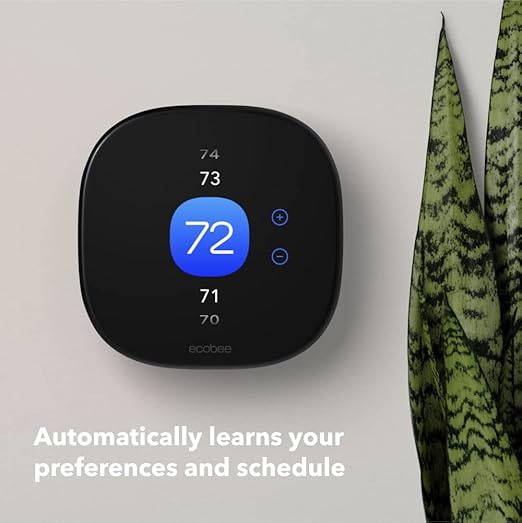 Ecobee Smart Thermostat Premium on a home wall.