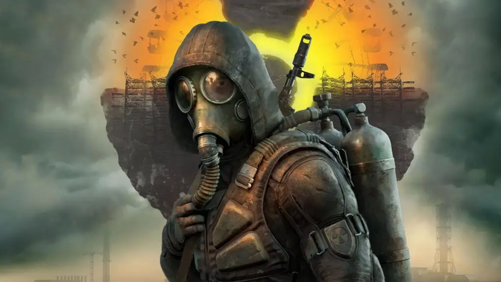 STALKER 2 character in a desolate, radioactive wasteland.