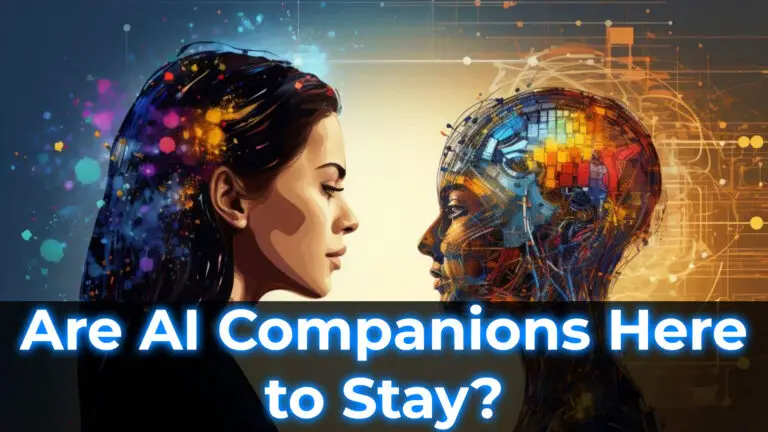 AI avatar glowing beside a human