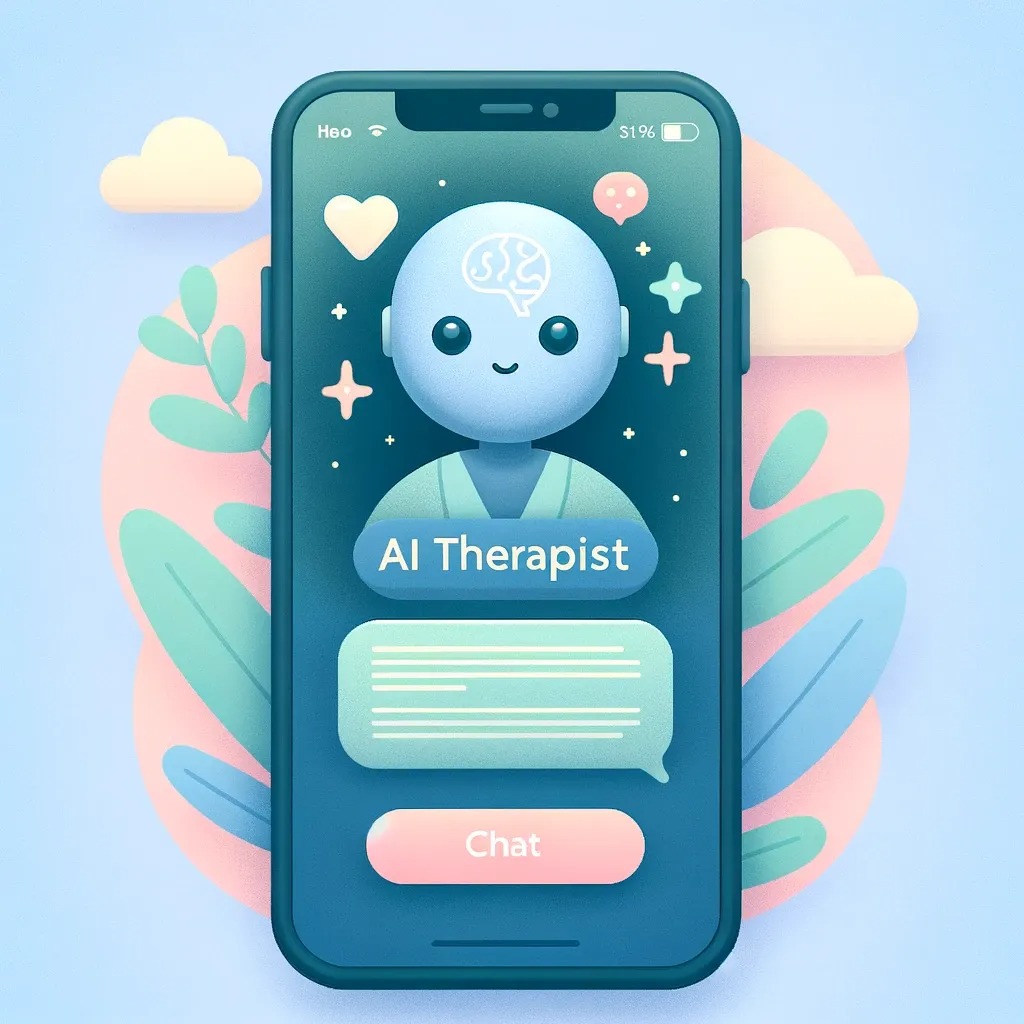 AI app on phone offering support.