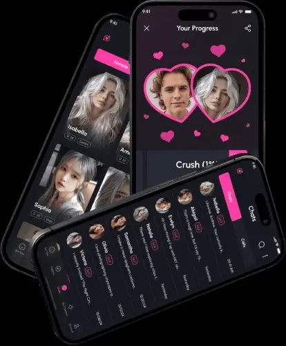 Popular AI dating companion app displayed on a smartphone screen.