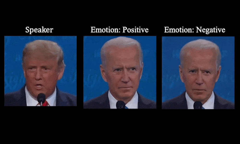 Deepfake example using politics
