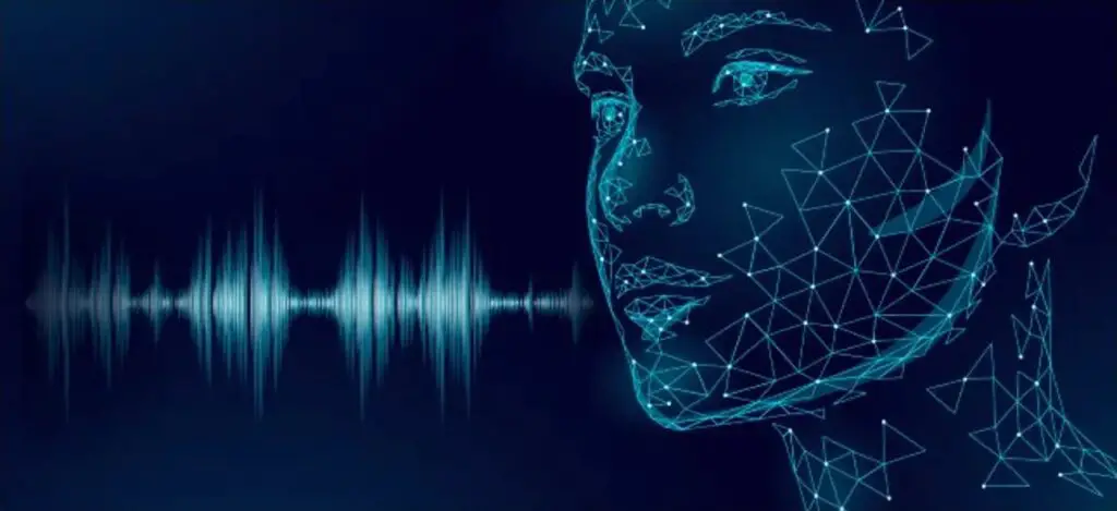 Concept of deepfake voice technology visually