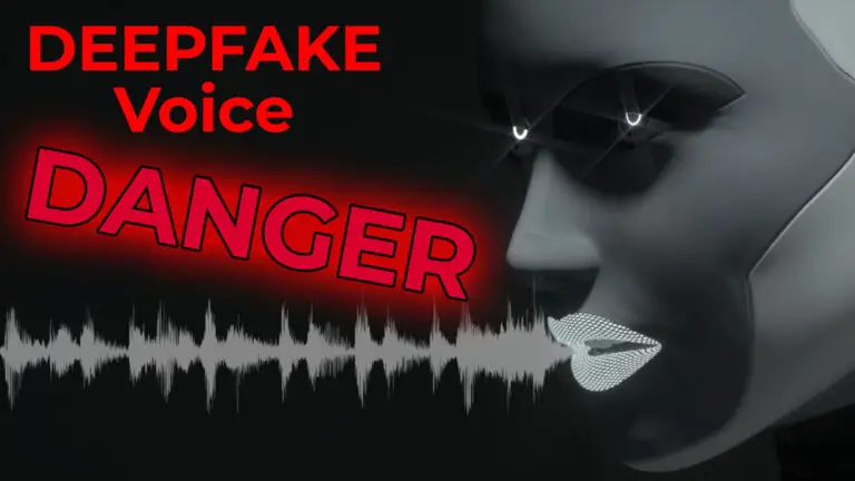 Illustration showing AI creating a synthetic deepfake voice.
