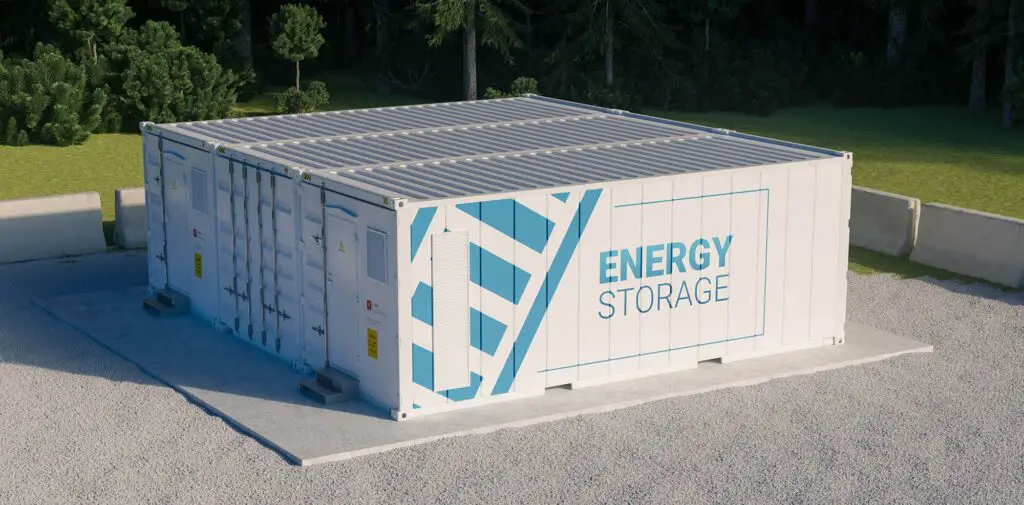 Large-scale energy storage system supporting a sustainable power grid. Green technology 2025