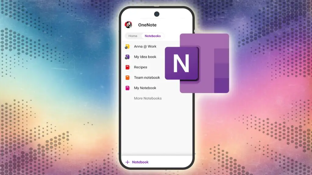 Microsoft OneNote app displaying handwritten notes and digital tabs.
