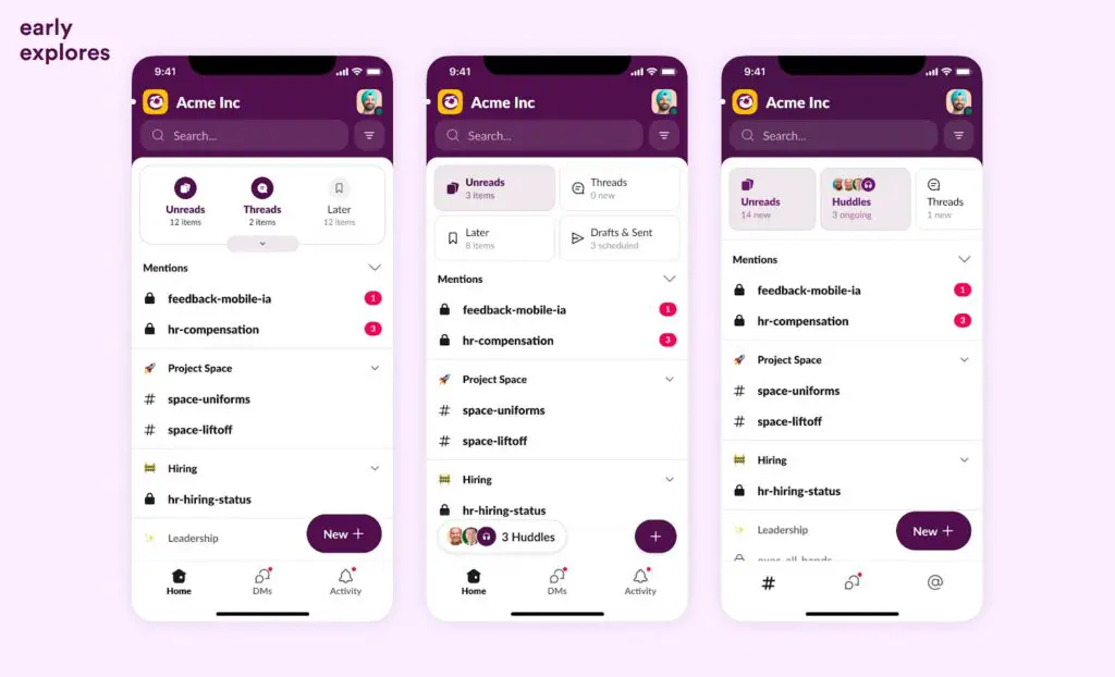 Slack mobile app displaying a project team channel.