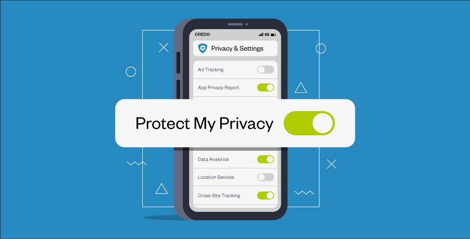 Person changing smart home privacy settings on a phone.
