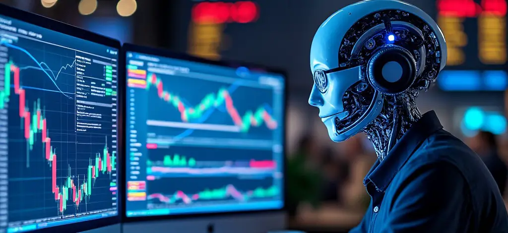 illustration of an ai agent doing finance work