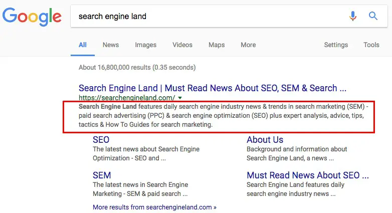 Example of a featured snippet displayed in Google search results.