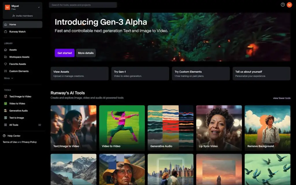 Generative AI tools creating text, images, and audio